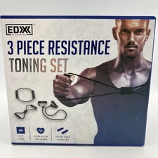 NEW EDX By Endurance 3 Piece Resistance Toning Set in Box Black