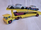 VINTAGE LESNEY MATCHBOX KING SIZE K-8 GUY WARRIOR CAR TRANSPORTER W/Cars