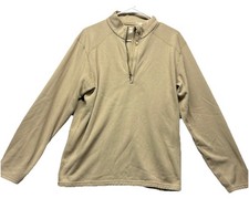 Drifire FR Pullover Men's S Flame Resistant 1/4 Zip Mock Neck Fleece Lined Beige