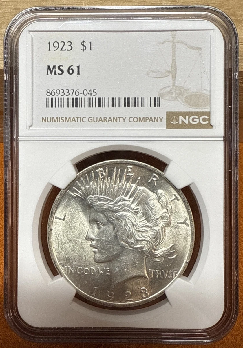 MS 61 Graded 1923 Year Peace Dollars (1921-1935) for sale | eBay