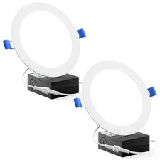 Sunco Recessed Lighting 6 Inch LED, Canless Ceiling Lights Slim with Junction...