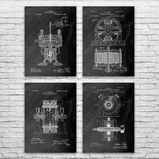 Inventor Patent Wall Art Set of 4