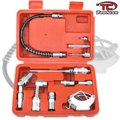 Multi Function Lubrication Grease Gun Kit hoses couplers Air And Manual 