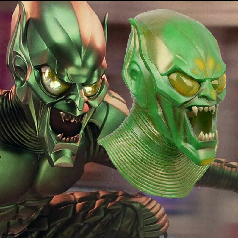Spider Man Green Goblin Latex Mask Norman Osborn Cosplay Mask Prop Halloween
