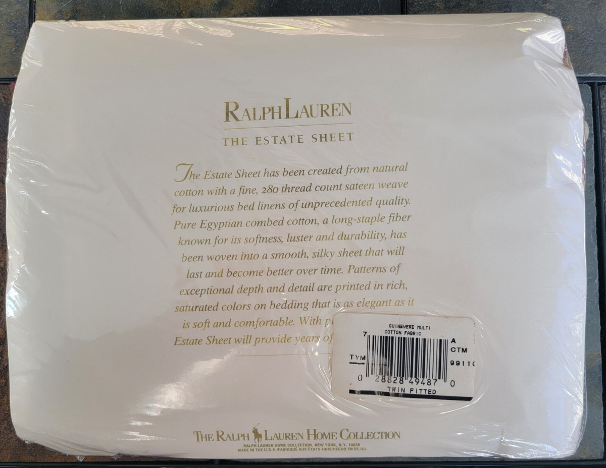 NOS - Vintage Ralph Lauren Guinevere Twin Fitted Sheet - Twin Size