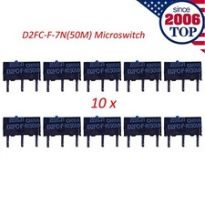 10PCS OMRON Mouse Micro Switch D2FC-F-7N(50M) Blue Dot  Mouse Button Fretting