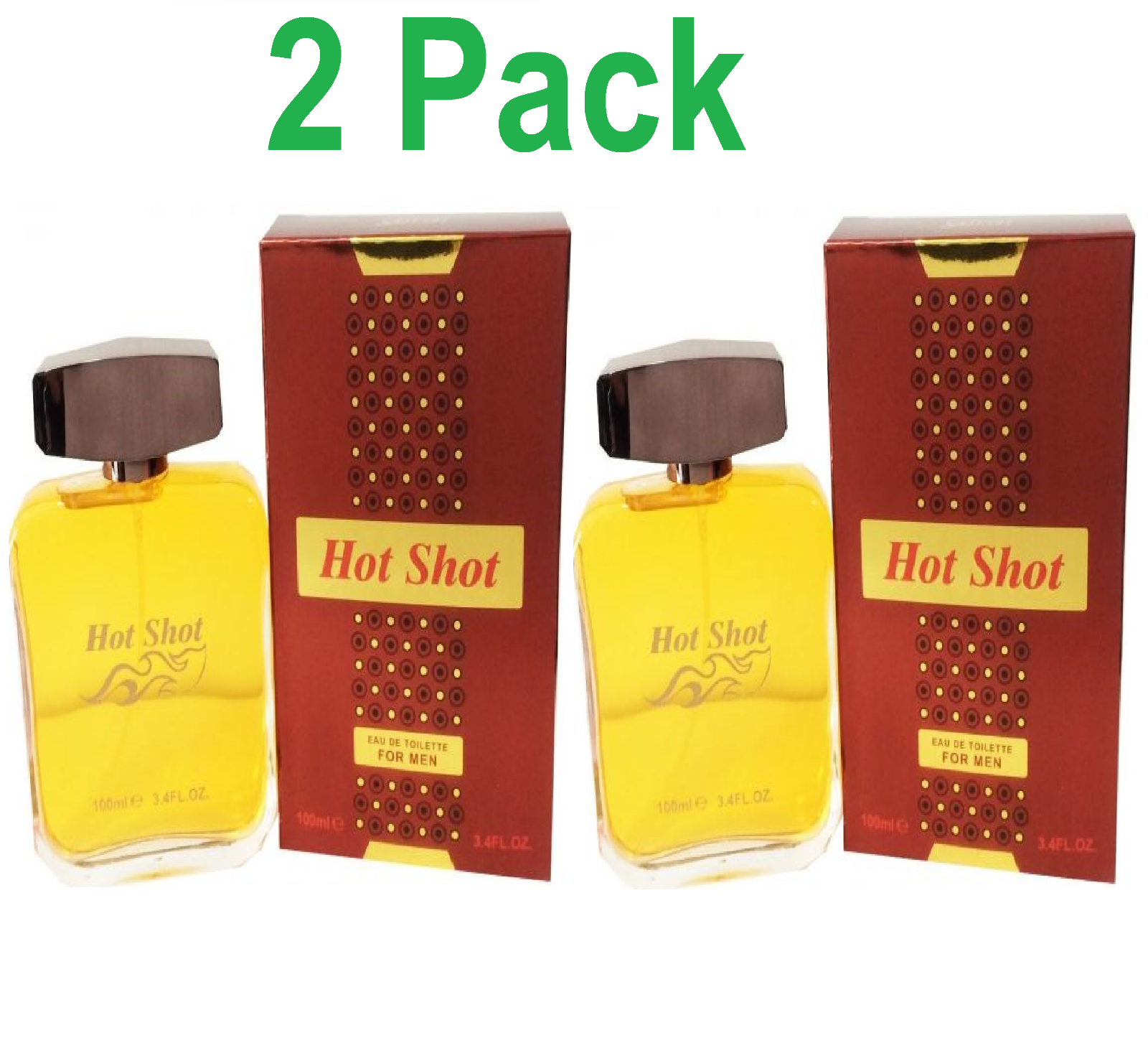 2 x Men's Perfume 100ml Hot Shot Eau De Toilette Gift For Him Mens Aftershave