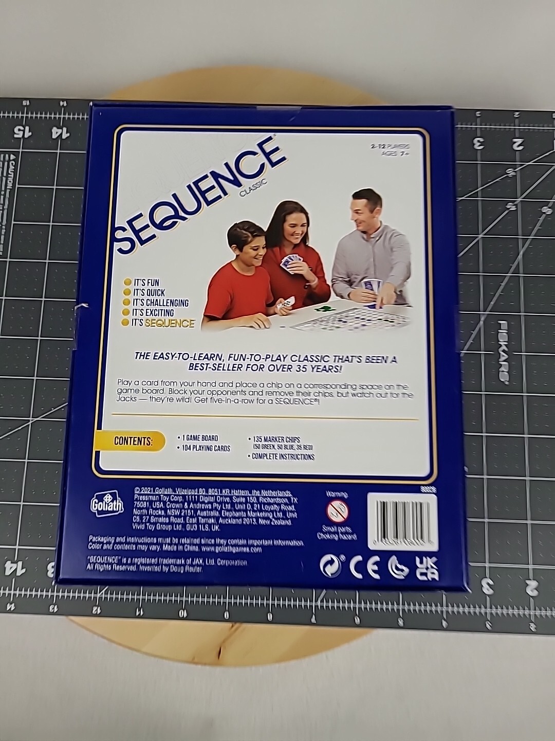 Original Sequence Board Game with Folding Board Cards and Chips Family Play New