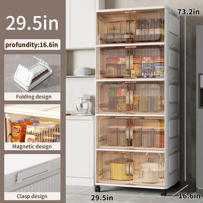 Collapsible Stackable Large Size Storage Bins, 29.5 X 16.6 X 15 IN each