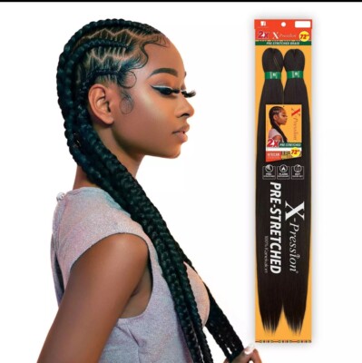 Braids XPRESSION 3X Pre-Stretched Braid 58'' (1-pack, 1B)