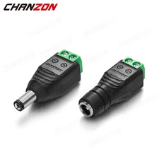 12V 2.1x5.5mm Male Female DC Power Plug Socket Jack Adapter Connector CCTV Cable