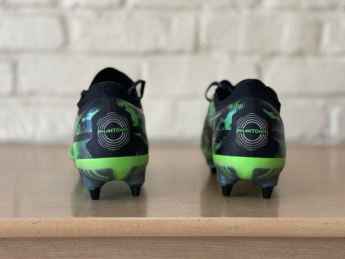 Nike Phantom GT2 Elite SW SG-Pro AC Black Green Soccer Cleats