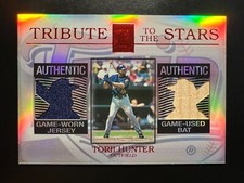 2003 Tribute Contemporary Tribute to Stars Dual Relics Red #THU Torii Hunter