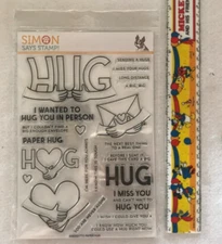 Simon Says Stamp sss202177c paper hug stamp set NEW
