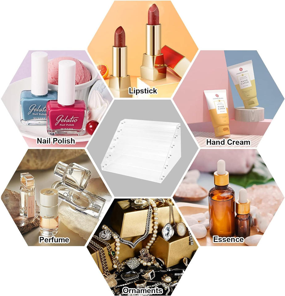 Acrylic Nail Polish Organizer Rack, 6 Tier Nail Polish Holder Stand