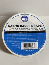 Vapor Barrier Seam Tape for Crawlspace, Carpet and Floors, White, 3.78  x 60 yds