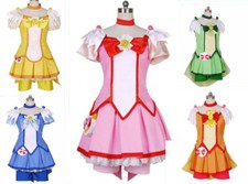 Smile PreCure! Glitter Force Hoshizora Miyuki Cure Happy Dress Cosplay Costume