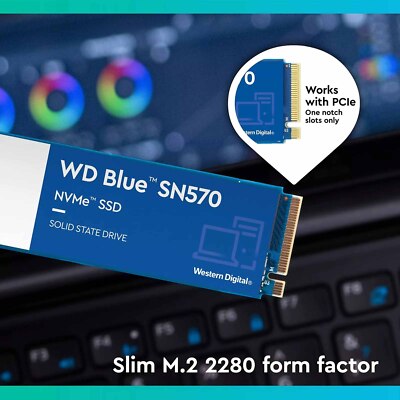 Western Digital SSD WD Blue SN570 NVMe 250GB 500GB 1TB 2TB Solid
