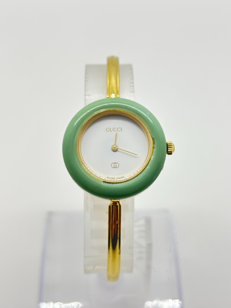 Exc+5] Gucci 11/12.2 Change Bezel Gold Vintage Watch Used