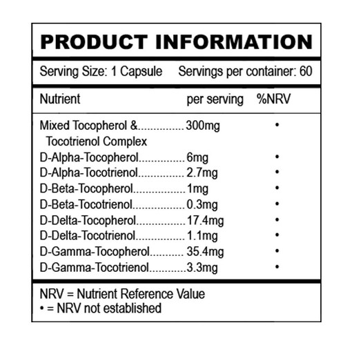 VITAMIN E 60 Capsules | Tocopherol Tocotrienol Alpha Beta Delta Gamma | UK Made - Picture 9 of 9
