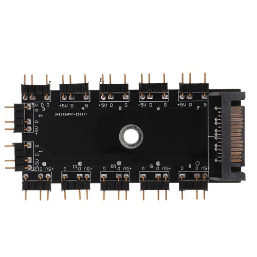 RGB Fan Hub Professioneller Lüfter-Hub-Controller Fan-Controller-Hub - Photo 6/12