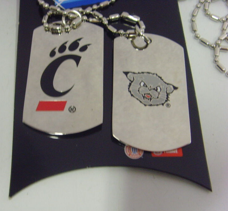 Cincinnati Bearcats sport dawg tagz necklac key chain set collegiate NCAA 49426a