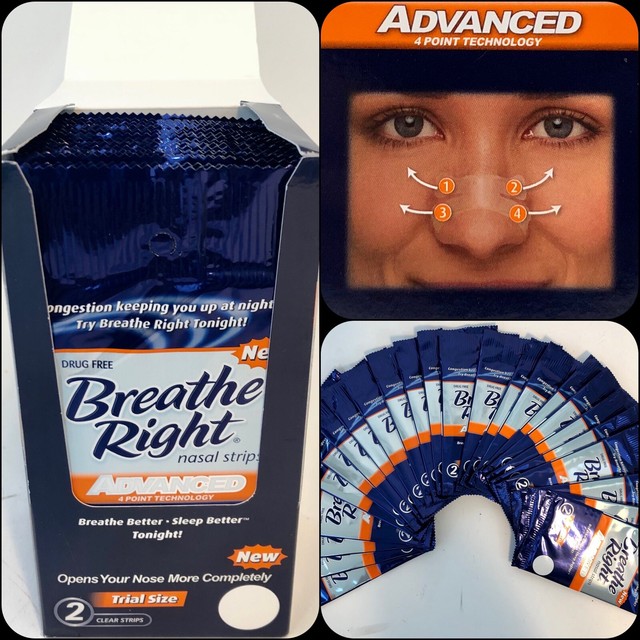Breathe Right Advanced 4 Point Technology Clear Nasal Strips 24 Packets 2 Each For Sale Online Ebay