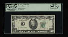 DBR 1981-A $20 FRN Dallas Gem Fr. 2074-K PCGS 66 PPQ Serial K74390162A