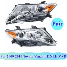 Pair For 2009-2016 Toyota Venza LE XLE AWD Right+Left Headlights OEM Set