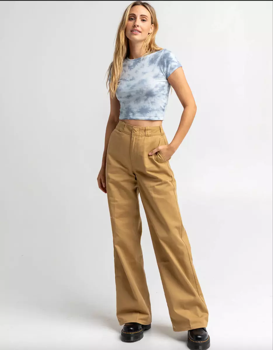 NEW Dickies Juniors WOMEN'S Worker High Rise Wide Leg Pant SKATER NEW Dickies Juniors WOMEN'S Worker High Rise Wide Leg Pant SKATER