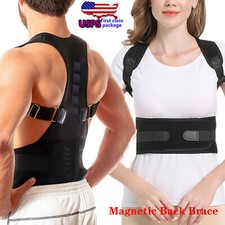Adjustable Posture Corrector Brace Shoulder Back Support Belt Magnetic Therapy