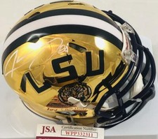 Jarvis Landry LSU Tigers Autographed Riddell Chrome Speed Mini Helmet JSA 332311
