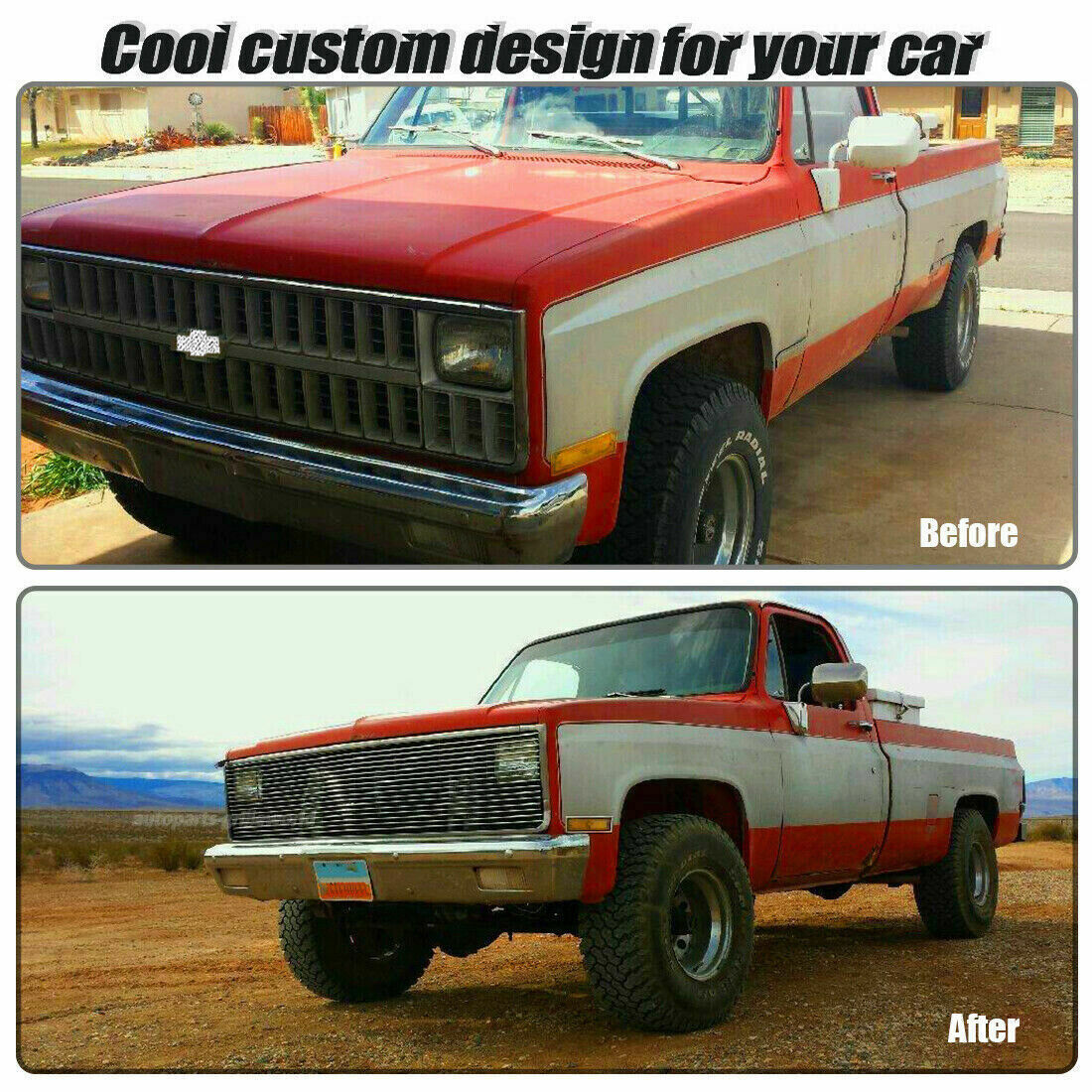 Polished Billet Grille Fits 1981-1987 Chevy GMC Pickup/Suburban/Blazer/Jimmy