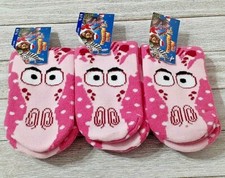 Madagascar Girls Size 6-7.5 Giraffe Melman Slipper Socks 3 Pair