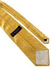 Brooks Brothers Makers Tie Yellow Polka Dot Grosgrain Classic 100 Silk Career