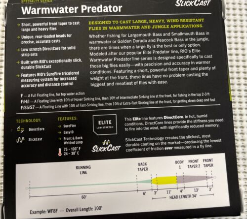 RIO Warmwater Predator WF8F/S5/S7 floating sinking tip jungle Fly line Saltwater - Picture 4 of 6
