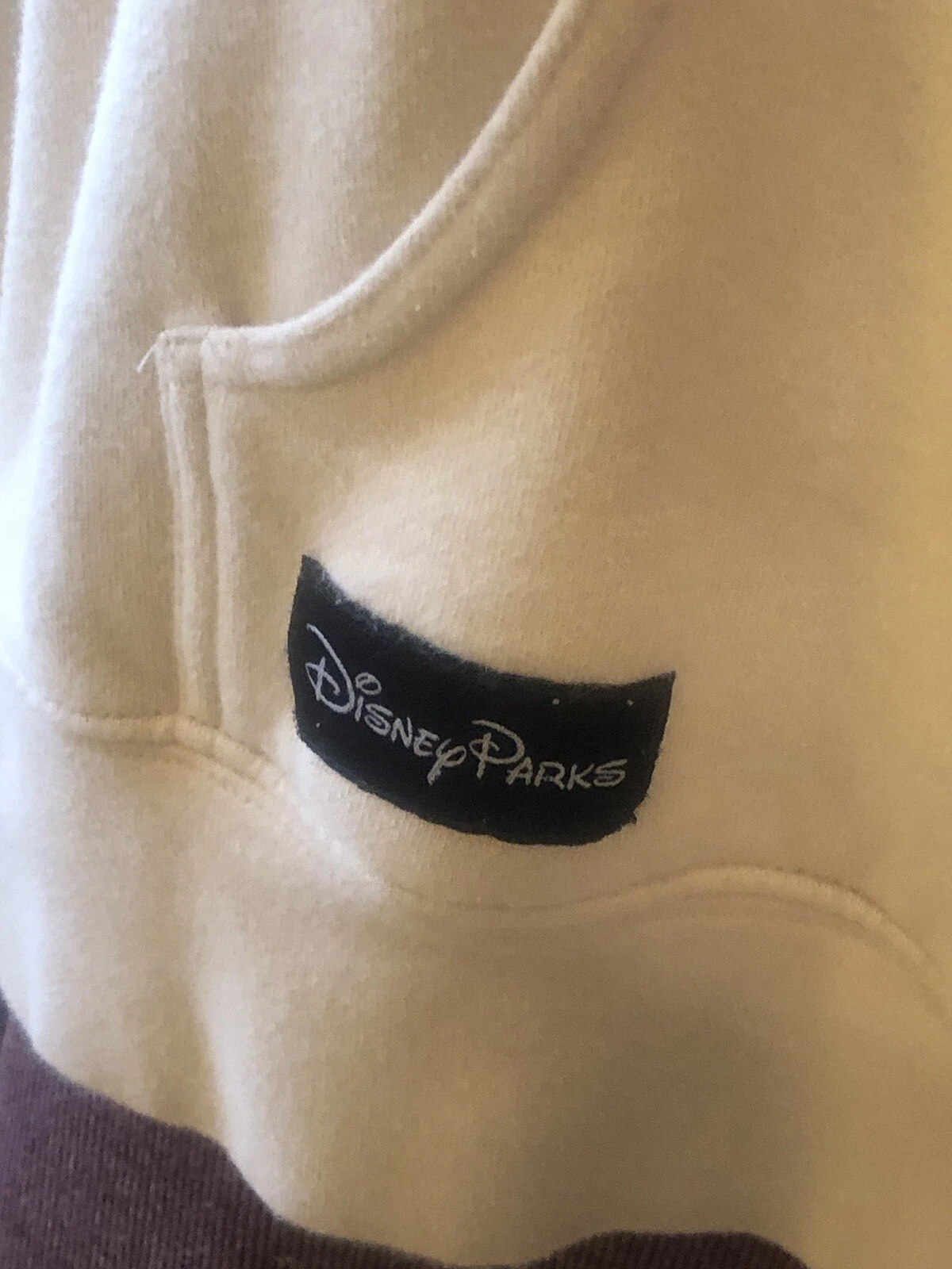 OFF WHITE Giacca con cappuccio manica lunga in pile bianco sporco MINNIE MO di Parchi Disney taglia 1X