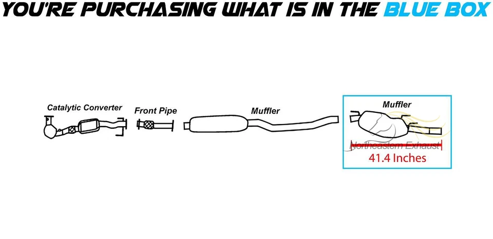 Tubo de escape silenciador ajuste directo se adapta a: 1999-2009 Saab 9-5 2,3 L turboalimentado Foto 2 de 4