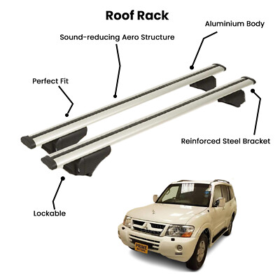 2 Pcs Silver Cross Bars for  MITSUBISHI PAJERO SPORT SUV 1996-2008