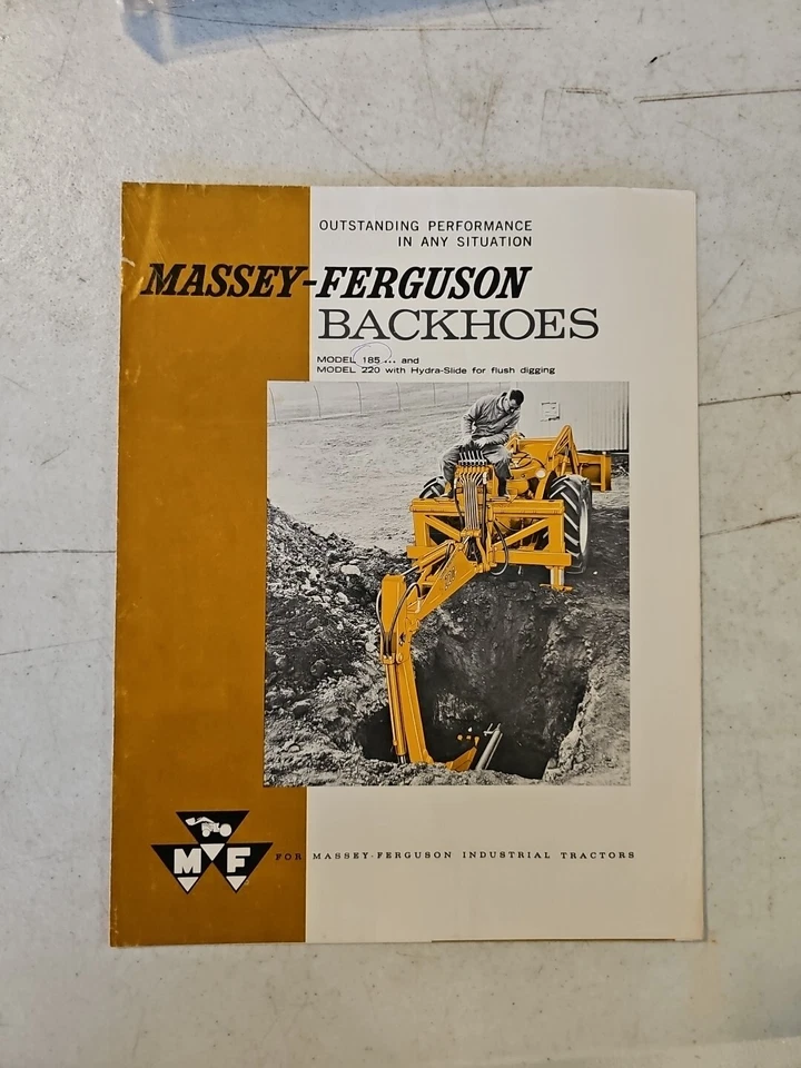 Vintage 1961 Massey Ferguson 185 & 220 Backhoes Dealer Sales Brochure - Image 2 of 4