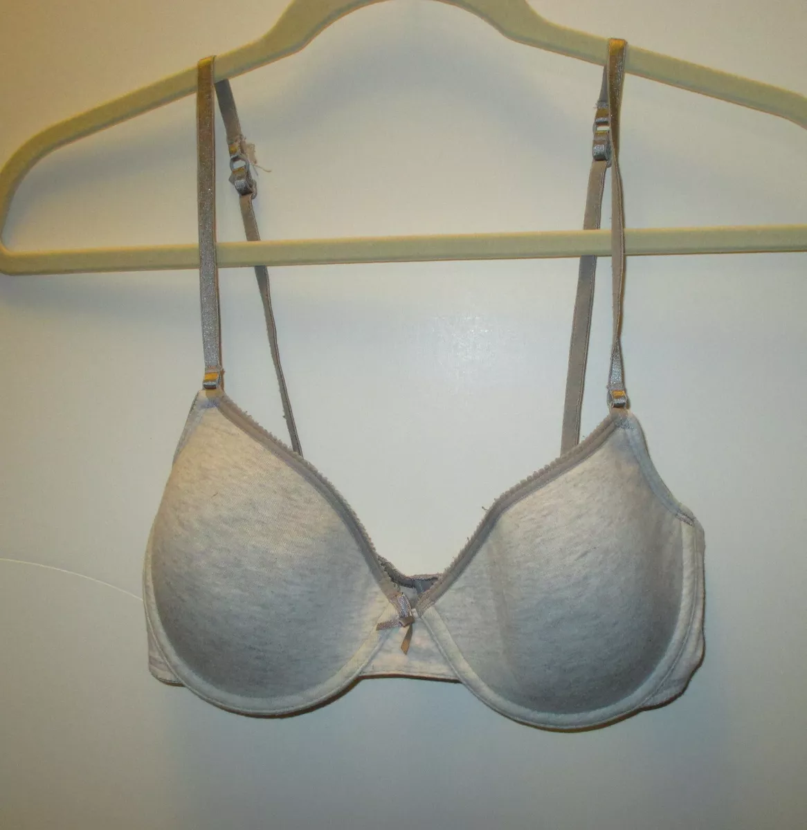 Aerie Bra 32D Lightly Padded Underwire Bra Cotton Blend Gray