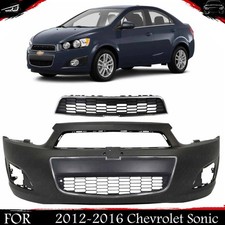 Front Bumper Cover Primed & Grille Assembly Kit For 2012-2016 Chevrolet Sonic