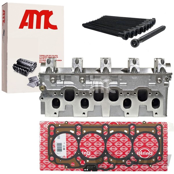 Amc Zylinderkopf + Dichtung Passend FüR Vw Golf 4 5 T5 Audi A4 B6 B7 1.9 Tdi 8V-image