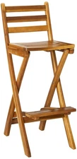Christopher Knight Home Atlantic Outdoor Foldable Wood Barstool, 31", Natural...