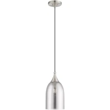 Livex Lighting 40649-91 Art Glass Mini Pendant Brushed Nickel