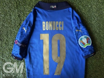 PUMA Authentic Jersey Spieler Italia FIGC Euro 2020 Heim Bonucci Trikot XL