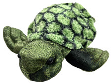 AURORA World Inc. Green Plush Sea Turtle About 11 x 3 Inches Handmade Indonesia