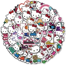 Hello Kitty Stickers 50 Pcs Waterproof, Removable, Lovely, Beautiful, Stylish Te