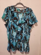 Cato Woman Turquoise Short Sleeved Blouse Size 22/24W