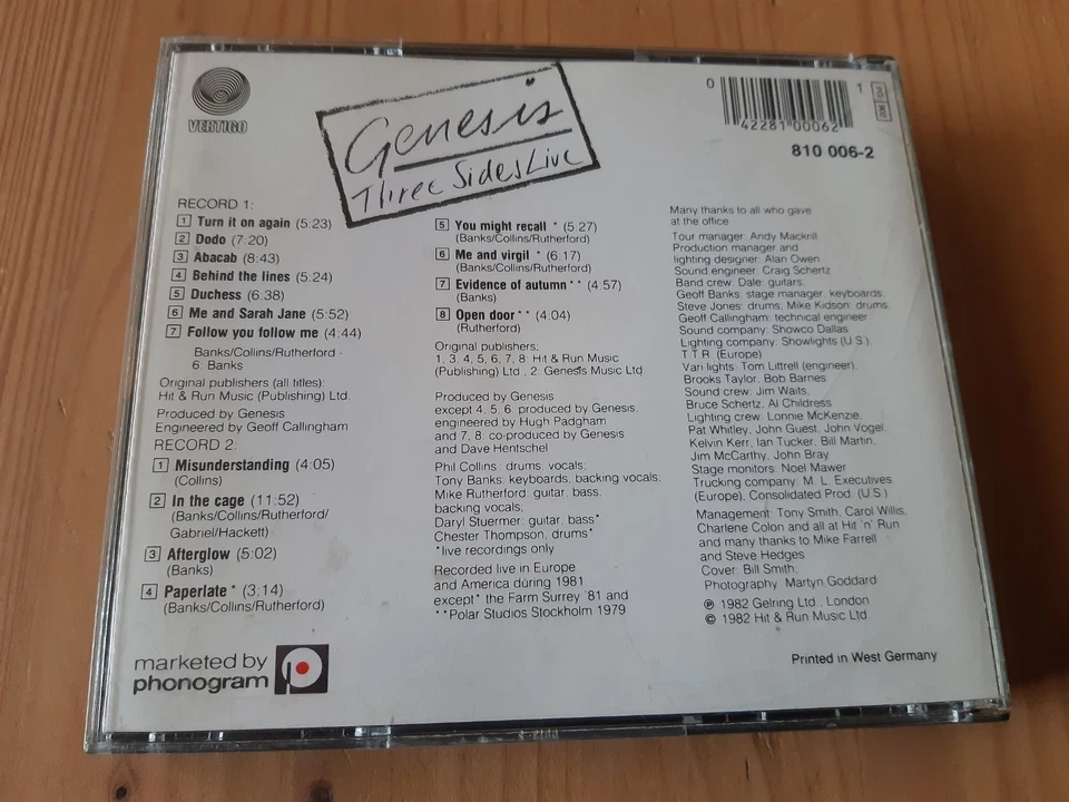 2 CD Fat Box: Genesis - Three Sides Live - Bild 2 von 2